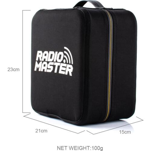 RadioMaster TX16S Radio Transmitter Zipper Carry Case Cover Shockproof Cloth Bag 230X210x150mm for FPV Racing Freestyle Flying