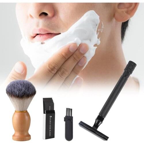 Manual Razor Double-Edge Blade Shaving Beards Stainless Steel Classic Safety Manual Shaver for Men