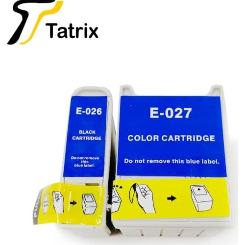 Tatrix For Epson T026 T027 Compatible Ink Cartridge for Epson Stylus C50 Stylus Photo 810/820/830/830U/925/935 etc