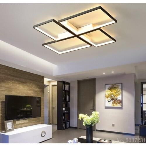 Modern Simple LED Ceiling Lamp Geometric Rectangular Ceiling for Living Room Iron Ceiling Lamp Bedroom Ceiling Lamp Fixture