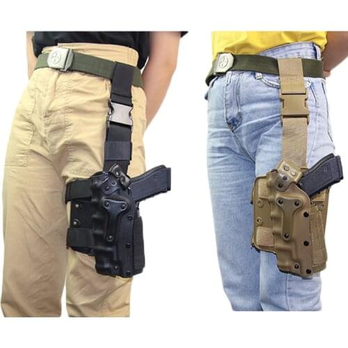 Tactical Gun Holster Airsoft Leg Platform For Glock 17 19 / 1911 / Beretta M9 Hunting Drop Leg Hoster Right Left Hand Use