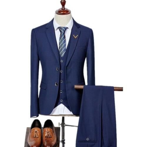 High Quality Mens Slim Fit Suits Business Wedding Mens Fashion Latest Coat Pant Design Suits Mens Wedding Party 3 Pieces Suits
