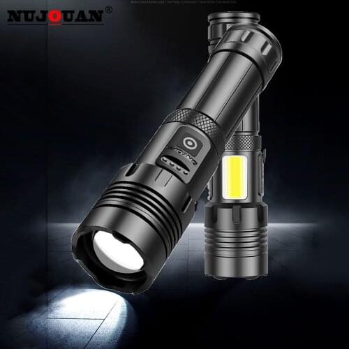 Bright LED Flashlight 5 lighting modes Rechargeable Torch for Night Riding Camping Hiking Hunting & Indoor Activities Use 18650