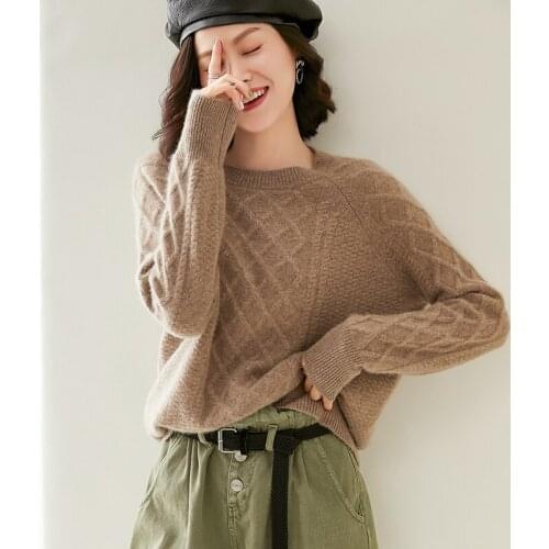 Pullover women 2020 pullover wool round neck sweater ladies clothes casual knit sweater plus size inde top warm winter hot sale