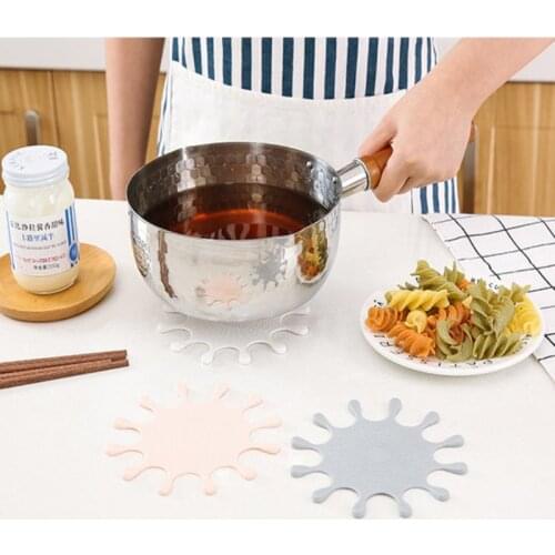 1PC Creative European Lovely Silicone Household Non-slip Coasters Insulation Pad Table Placemat Anti-scalding Milk Mat OK 0960