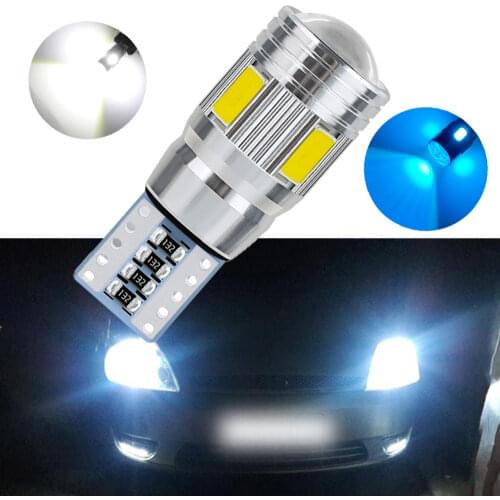 10X T10 W5W Car Brake Leds Reverse Light CANBUS 5630 5730 6SMD Car Interior Reading Lamp License Plate Bulb Clearance Lights 12V