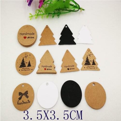 150Pcs/Lot Handmade 3.5cm Series Paper Cardboard Hanging Price Tags Display Jewelry Present Favor Cake Chocolates Cosmetic Label