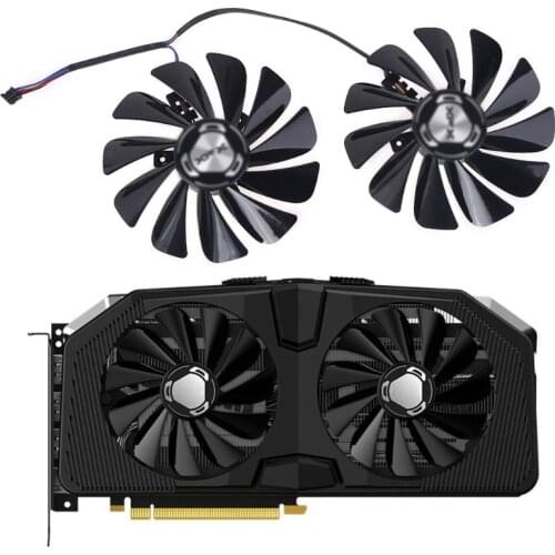 2pcs/set 95mm FDC10U12S9-C 4pin Cooler GPU Fan For XFX RX 5600 5700 XT RAW II Graphics Card Cooling Fan Fast shipping