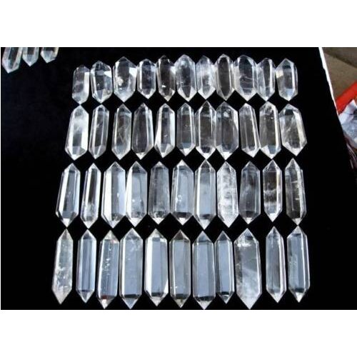 44 NATURAL clear quartz crystal double Point healing