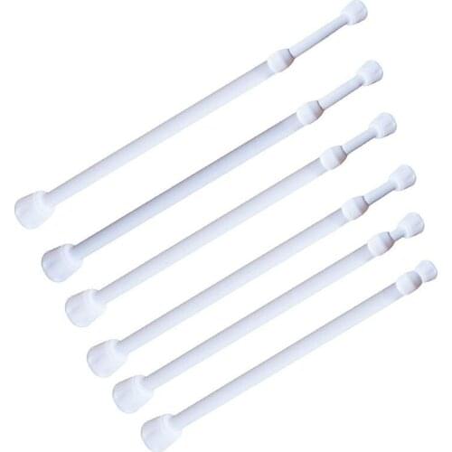 6 Pack Tension Rods, Adjustable Spring Steel Cupboard Bars Rod Curtain Rods, Extendable