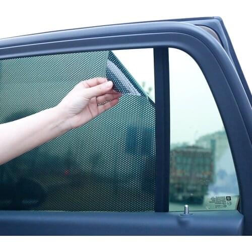 2pcs PVC Car Styling Car Side Window Sunshades Electrostatic Sticker Sunscreen Film Sticker Cover Auto External Auto Accessories