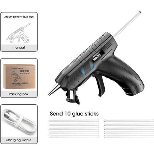Cordless Hot Melt Glue Gun Machine With Glue-Stick USB Rechargeable Heat Temperature Tool Craft DIY Repairing Stick Tool Kits