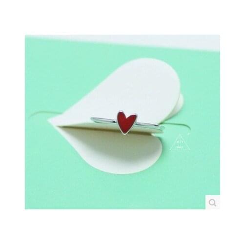 Large Vintage Red Love Heart Rings For Women Men Charm Male Retro Gothic Jewelry Drop Shipping