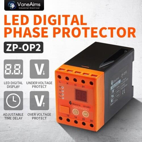 Digital Electronic Instrument Designed For AC Voltage Monitoring And Protection 220V Delayed Voltage Protection Device