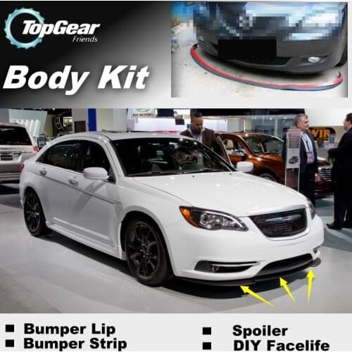 Bumper Lip Deflector Lips For Chrysler 200 For Lancia Flavia Front Spoiler Skirt For TopGear Car Tuning View / Body Kit / Strip