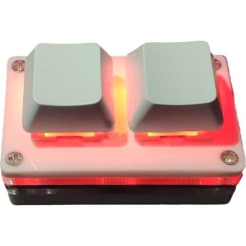 DIY Luminous Mini Keyboard 2 Key Copy Paste Shortcut Mechanical Keyboard Game Programming USB Keyboard