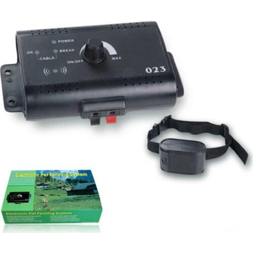 Wireless Electric Dog Fence Outdoor Underground Pet Remote Training Collar Shock Waterproof Black