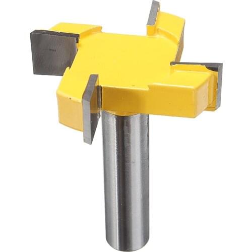 4Flutes CNC Spoilboard Surfacing Router Bit 1/2" Router Bit Carbide Tipped Bit T-Slot Milling Cutter For Woodworking