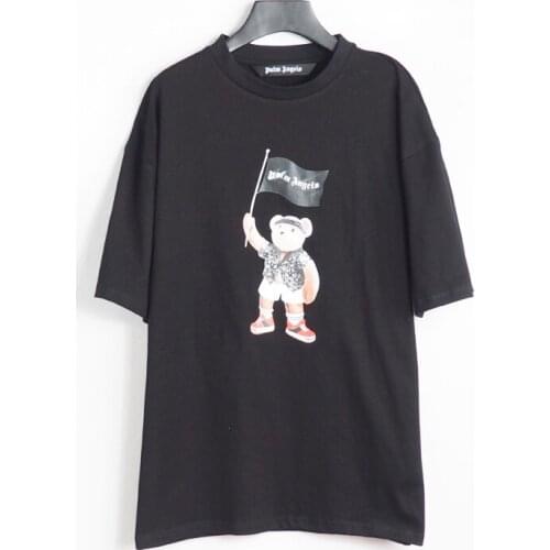 Palm Angels 21SS Letter Logo PA Loose Casual Round Neck Short Sleeve T-shirt MenWomen Lovers Couple Style T-shirt W8366
