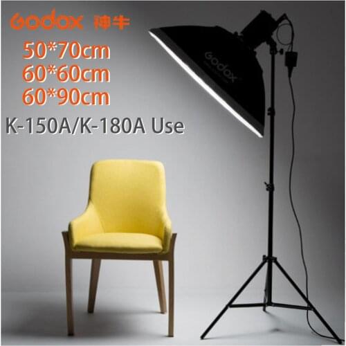 Godox 50x70cm/20*28" 60x60cm/24*24" 60x90cm/24*35" Universal 98mm Mount Softbox for Studio Flash Strobe K150A K180A 250DI 300SDI