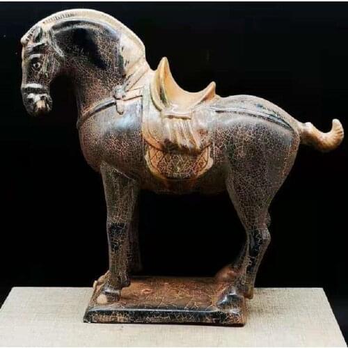 China archaize Tang Sancai ceramic horse crafts statue