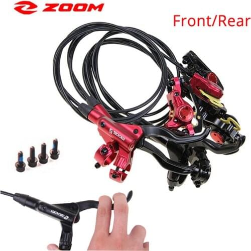 ZOOM Mountain Bike Hydraulic Brake Kit 750/1350mm Oil Pressure Disc Brake Set MTB Bicycle Front and Rear Bicycle Accessories