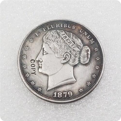 COPY REPLICA 1879 $1 Metric "Hair-In-Bun" Dollar Patterns, Judd-1624, Pollock-1820 COPY FREE SHIPPING