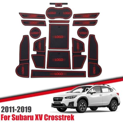 Gate Slot Pad For Subaru XV Crosstrek 2011-2019 Interior Door Pad/Cup Non-slip Accessories Mats