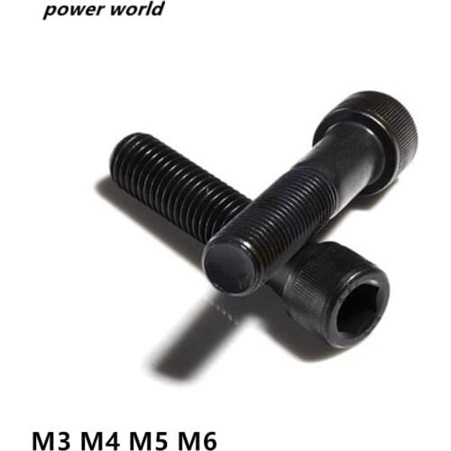 M3 M4 M5 M6 DIN912 Carbon Steel Hex Socket Cap Head Black Screw Bolt Inner Hexagon Bolts Furniture Fastener