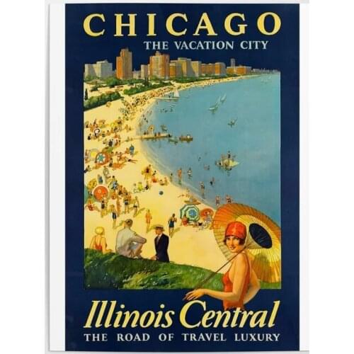 Home Decoration Hd Print Pictures Chicago Vacation Wall Art Modular City Travel Poster Canvas Painting For Living Room No Frame