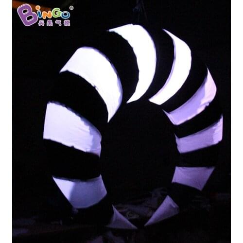 16 Colors change LED lighting 1.5 meters inflatable crescent moon high quality decorative black and white half moon toys