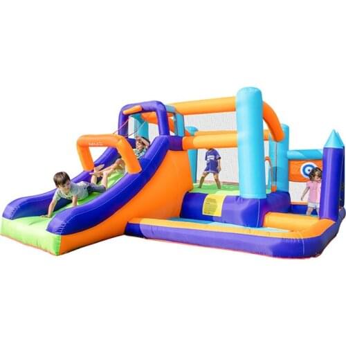 Inflatable Combo Slide Bounce House Jumper Jump in Bouncy Castle with Blower Indoor Backyard Party for Ball Pool Kids
