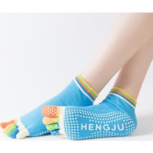 Yoga Socks Open Toe Professional Glue Dispensing Non-Slip Ladies Fitness Five-Finger Split Toe Stockings