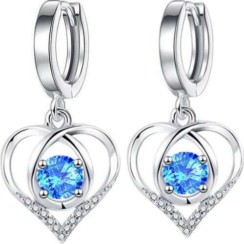 2021 New Style Rhinestones Earrings LOVE Heart Earrings Ladies Earrings Gift
