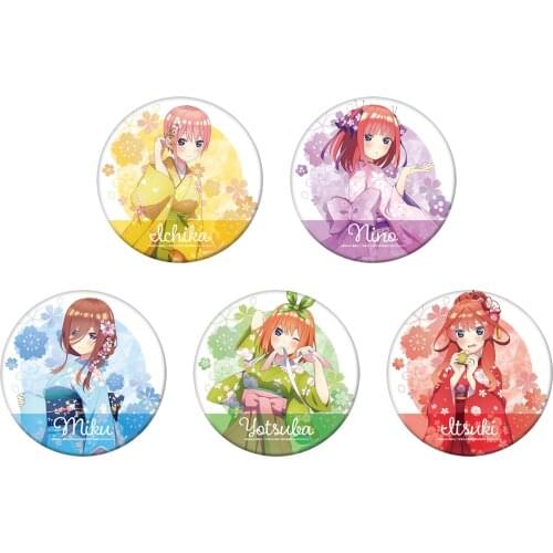 The Quintessential Quintuplets Anime 5-toubun no Hanayome badge Ichika Nino Miku Yotsuba Nakano Itsuki Metal Badge Brooch Pins