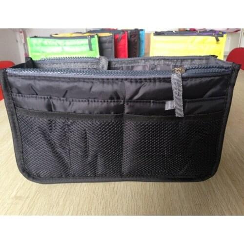 Sale Women men Traveling bag in bag double zipper portable multifunctional handbag pouch organizer cosmetics storage organiser