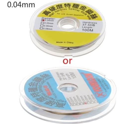 100m Alloy Gold Molybdenum Wire Cutting Line LCD Display Screen Separator Repair