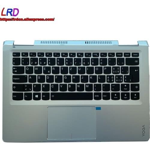 SWS Swiss Backlit Keyboard with Shell C Cover Palmrest Upper Case and Touchpad for Lenovo Yoga 710-14ISK IKB Laptop 5CB0L47372