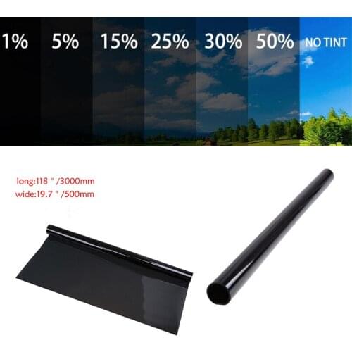 Universal Car 5%/15%/25% VLT Window Tint Film Roll Anti Solar Summer Explosion Protection Tinting Film Sticker 0.5M*6M/0.5M