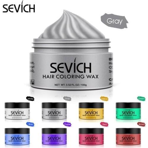 SEVICH Hair Color Wax Temporary Hair Color Molding Paste 8 Colors Hair Styling Hair Coloring Products Cosplay Hot Sale Wholesale
