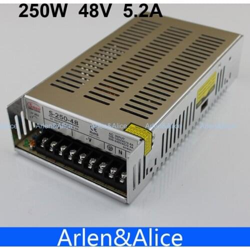 250W 48V 5.2A Single Output Switching power supply for LED Strip light AC to DC