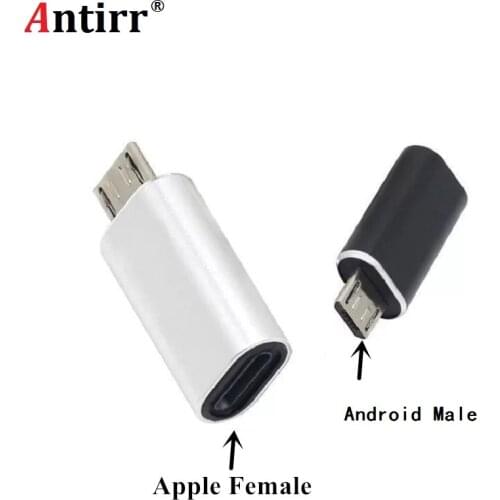 8Pin Lightning Cable to Micro USB Male Adapter Connector for Samsung Xiaomi Huawei Android Cellphone Tablet PC