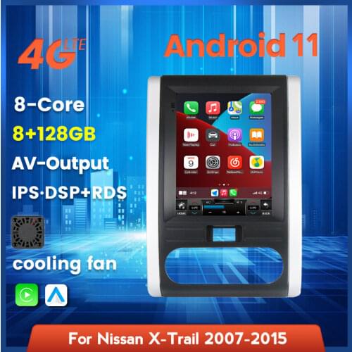 Android 11 2din Car Radio For Nissan X-Trail XTrail X Trail T32 T31 Qashqai 2007-2015 RDS GPS Navigation Multimedia video Player