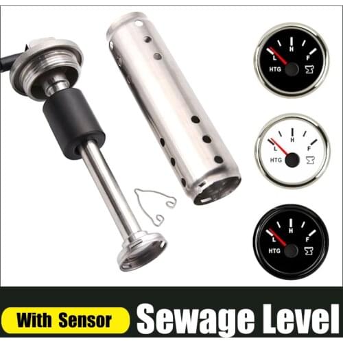 Sewage Level Gauge Sensor Fit 0-190 ohm / 240-33 ohm Sewage Level Sensor 200/250/300/350/400/450/500mm HTG For Car Boat Marine