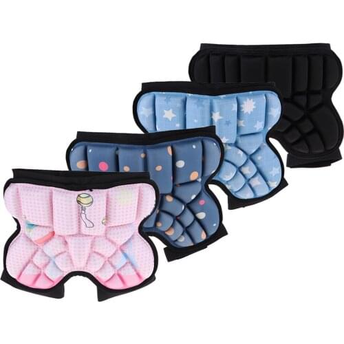 Kids EVA Paded Short Pants 3D Protection Hip Butt Protective Gear Guard Impact Pad for Ski Ice Skating Snowboard