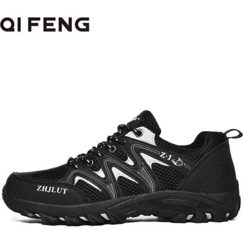 Men Women Outdoor Breathable Hiking Shoes Spring Summer Wear Resisting New Trekking Footwear Male Outdoor Sport Mens Shoes Mesh