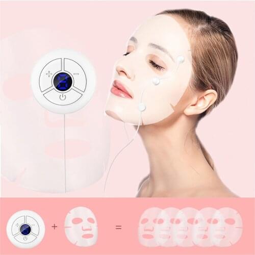 Microcurrents Mask Importer for Face Beauty EMS Radio Skin Tightening Device Lifting Rejuvenation Vibration Massage Darsonval