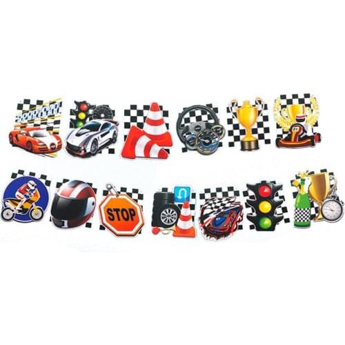 Racing Black White Racing Flag Car Motorcycle Checkered Flag Banners Handhold Flag For F1 Formula Celebration Craft Decor