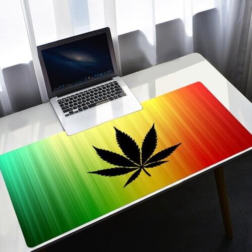 Green Leaves Gaming Mousepad Company Pads Mouse Pad Mouse Gaming Keyboard Desktop Gamer Girl Accessories Kawaii Table Mat for Pc