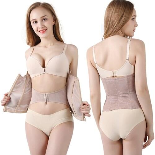 Women Waist Trainer Corset for Weight Loss Hourglass Body Shaper Slimming Body Shaper for Women with Adjustable Zipper & 3 Hooks